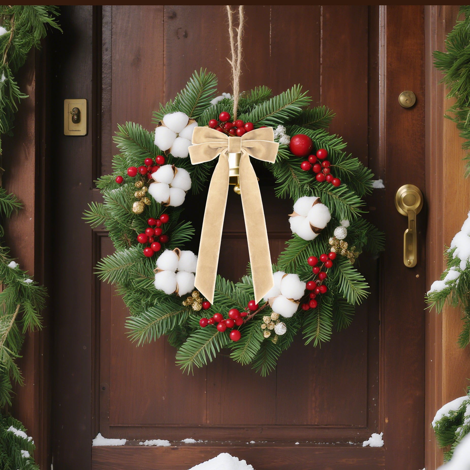 16Pcs Velvet Ribbon Bows for Christmas Tree, Vintage Rustic Small Craft Bows Ornaments for Garland Wreath Gift Wrapping Candy Bags Party DIY Decorations