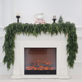 Christmas Cedar Garland Artificial Real Touch Thickness Realistic Greenery Pine Garland for Mantle Fireplace Outdoor Indoor Christmas Decorations