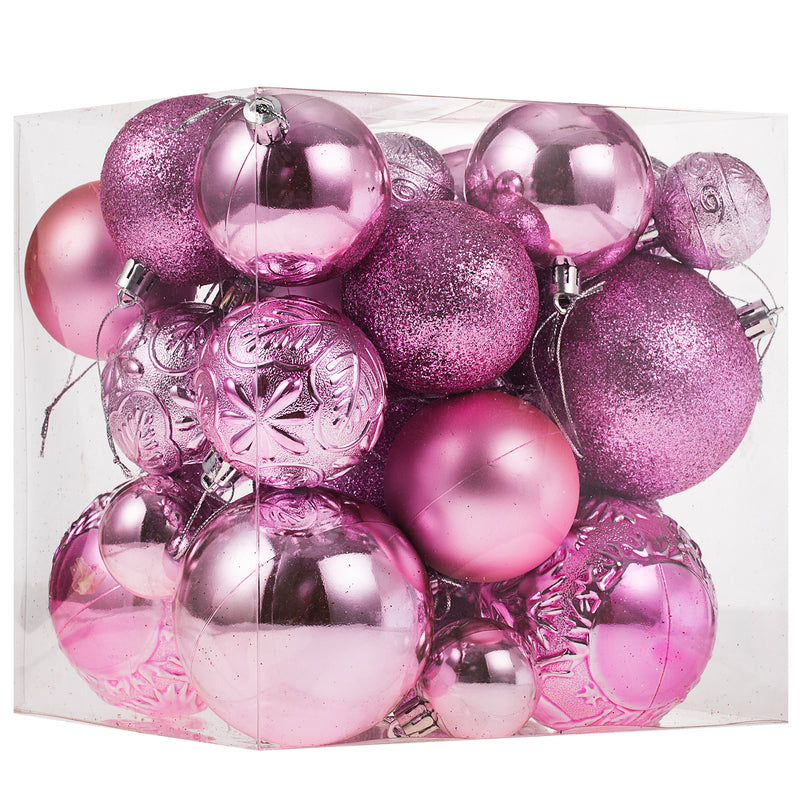 Christmas Ornaments for Xmas Trees,Multicolor Shatterproof Christmas Ball Ornaments of 32 pcs…