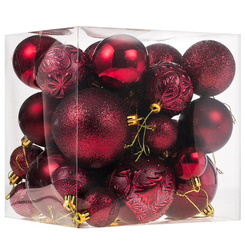 Christmas Ornaments for Xmas Trees,Multicolor Shatterproof Christmas Ball Ornaments of 32 pcs…