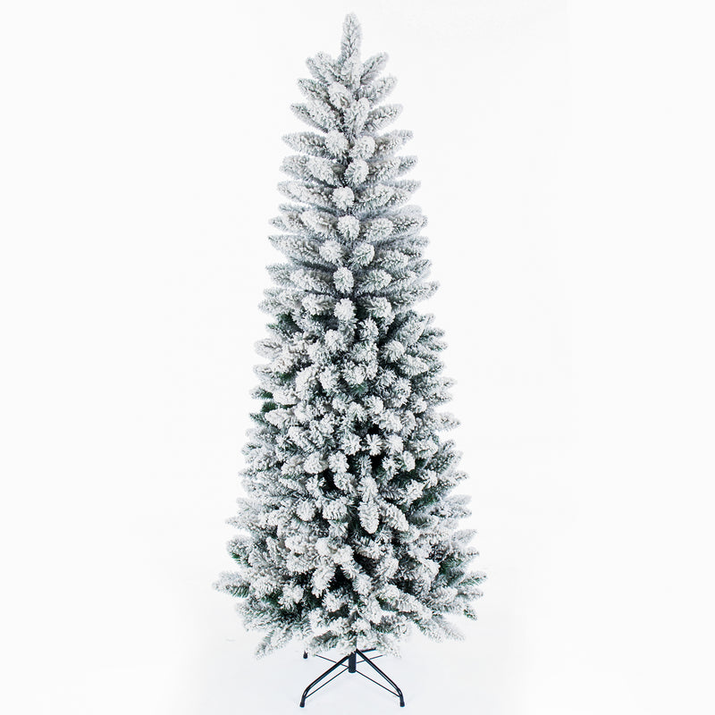 Artificial Classic Pencil Tree with White Snow Flocked 5/6/7FT