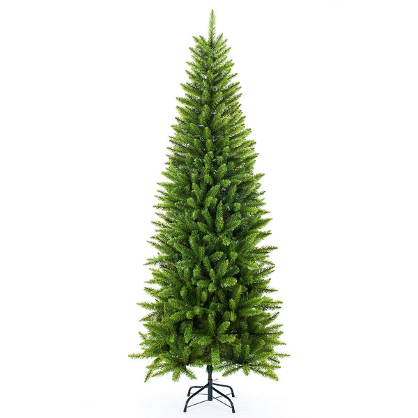 JOYIN 17.2 in. Tall Green PlasticandMetal Tabletop Christmas Tree with Holly Leaves and Pine Cones