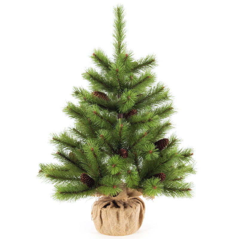 Christmas Table Tree with Cones 24"