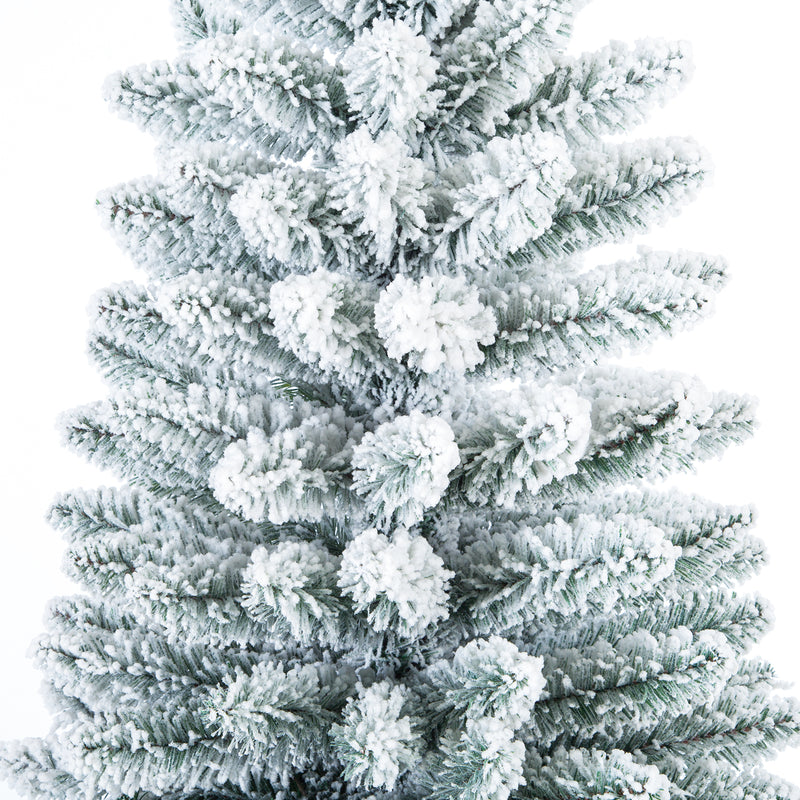 Artificial Classic Pencil Tree with White Snow Flocked 5/6/7FT