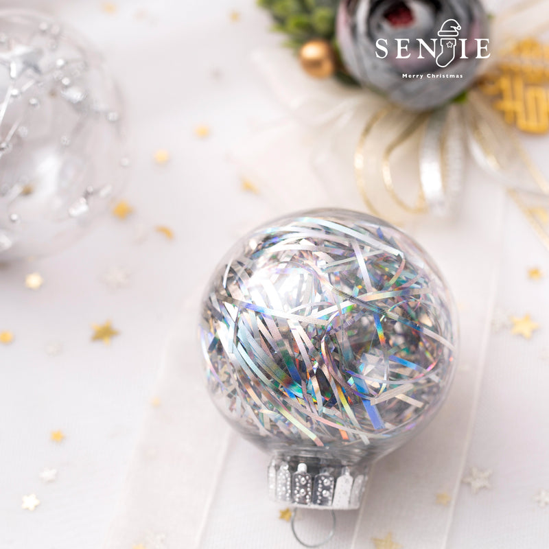 Christmas Ball Ornaments Set-Shatterproof Clear Plastic Decorative Baubles for Xmas Tree House Holiday Wedding Party Decoration, 20 PCS